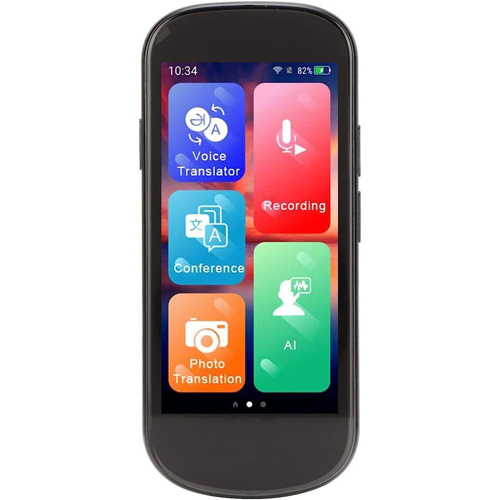 V12 Smart Language Translator 4" Touchscreen 128 Languages Voice Photo WiFi
